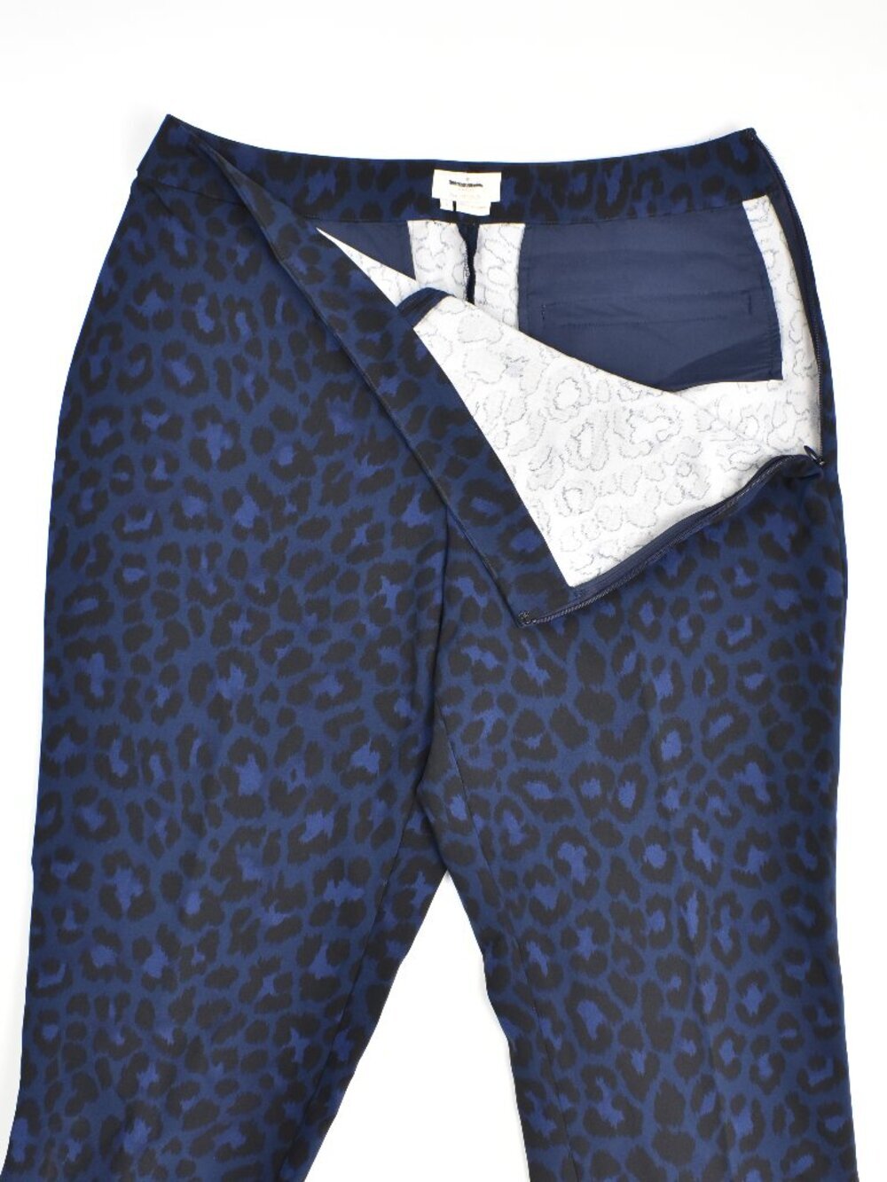 Kate Spade Wild Ones Blue Leopard Pants - 8 - Picture 5 of 6
